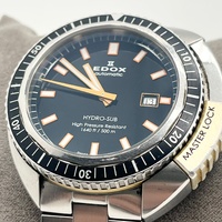 Edox Hydro Sub Automatic 80301 3NOM NIN Master Lock 500m Divers Watch
