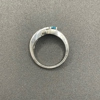 Ladies 925 Sterling Silver Blue Stone & Opal Ring