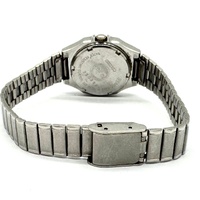 Seiko Quartz Octagonal Mens Day Date Champagne Dial Steel Bracelet