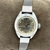 Nikko Ladies Antimagnetic Watch Silver Tone Case Mesh Strap Crystal Markers