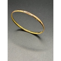Ladies 9ct Yellow Gold Round Bangle
