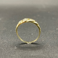 Unisex 18ct Yellow Gold Curb Link Pattern Ring