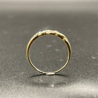 Ladies 9ct Yellow Gold Diamond Twist Pattern Ring