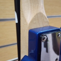 Electric Guitar 6 String S-Style Metallic Blue Maple Neck SSS Chrome