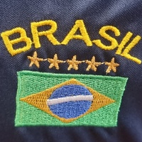 Salada De Cores Brasil Football Shirt #10 Jersey Blue Yellow Large