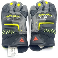 Dainese VR46 Sector Short Cuff Riding Gloves Size S 8 Black Yellow Motorcycle Gloves