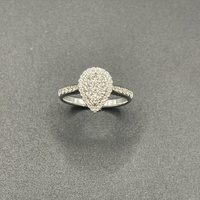 Ladies 9ct White Gold Diamond Cluster Ring