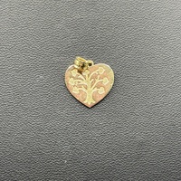 Ladies 9ct Yellow Gold Heart 'I LOVE YOU' Pendant