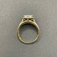 Ladies 9ct Yellow Gold Diamond Cluster Ring