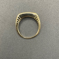 Mens 18ct Yellow Gold Diamond Ring