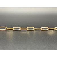 Ladies 14ct Yellow Gold Paperclip Link Bracelet 