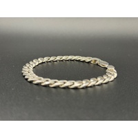 Unisex 925 Sterling Silver Curb Link Bracelet