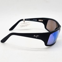 Maui Jim Peahi MJ 202-2M-SGH Matte Black Blue Hawaii Polarised Sunglasses