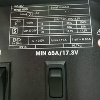 Ozito MWR-090 Gasless MIG Welder 90A Flux Core 240V Fan Cooled