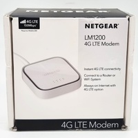NETGEAR LM1200 4G LTE Modem LM1200‑100AUS Gigabit Ethernet WAN Port