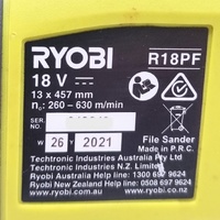 Ryobi R18PF 18V ONE+ Power File Cordless Skin Only