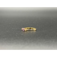 Ladies 9ct Yellow Gold Purple Gemstone Vintage Design Ring