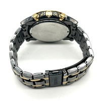 Seiko V172-0AN0 Le Grand Sport Solar Chronograph Black Gold Tone Watch