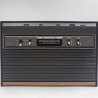 Atari 2600 Woody 4-Switch Console CX2600 PA With 2 Joysticks & Paddle Controllers