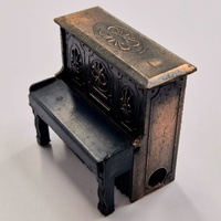 Antique Metal Piano Pencil Sharpener Vintage Miniature Desktop Collectible Music Decor