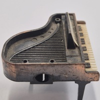 Antique Metal Grand Piano Pencil Sharpener Vintage Collectible Desk Decor