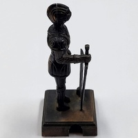 Antique Metal Pencil Sharpener Knight Warrior Medieval Collectible Desk Decor Vintage Style