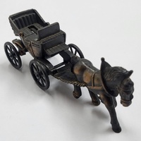 Antique Style Metal Pencil Sharpener Horse Drawn Carriage Vintage Desk Collectible