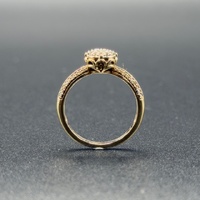 Ladies 9ct Yellow Gold Diamond Cluster Ring