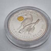 Perth Mint Australian Kookaburra Privy Marked 2oz Silver Coin Set 1994-1995