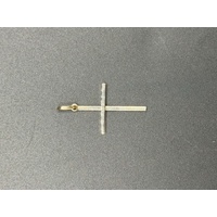 Unisex 9ct Yellow Gold Religious Cross Pendant