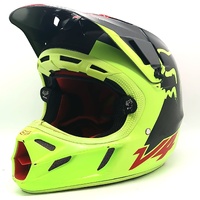 Fox Racing Neon V4 Motocross Riding Helmet with Spare Visor