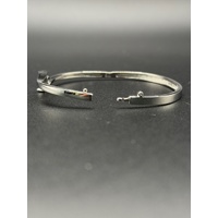 Ladies 925 Sterling Silver Cubic Zirconia Bangle