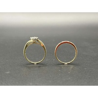 Ladies 9ct Yellow Gold Diamond Bridal Ring Set Ring