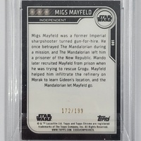 Topps 2023 Star Wars Chrome Migs Mayfeld Aqua Refractor #100 PSA 9 Mint Trading Card