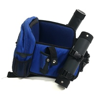 Precision Pak Blue Fishing Waist Belt Bag with 2 Rod Holders Pack