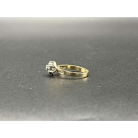 Ladies 9ct Yellow Gold Diamond Cluster Ring