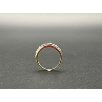 Ladies 9ct Yellow Gold Diamond Band Ring