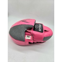 STING Boxing Focus Pads Pair Pink Curved Training Mitts MMA