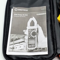 Digitech 600A True RMS AC/DC Clamp Meter QM-1632 with Temperature Probe and Case