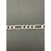 Unisex 925 Sterling Silver Figaro Link Bracelet