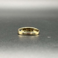 Mens 9ct Yellow Gold Diamond Signet Ring