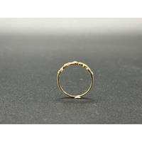 Ladies 9ct Yellow Gold Vine Pattern Diamond Ring