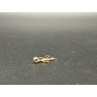 Unisex 9ct Yellow Gold Letter Initial R Pendant