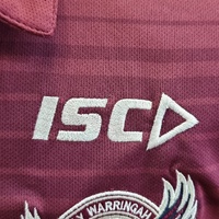 2017 Manly Warringah Sea Eagles NRL Media Polo Shirt ISC Maroon Size M Gym Sport