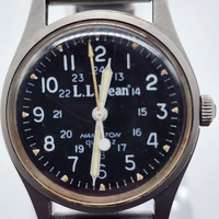 Vintage Hamilton L.L. Bean Khaki Field Watch PA921880 Quartz 1980s Rare