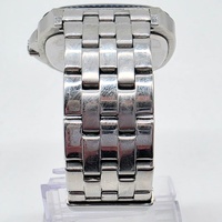 Chisel Mens Quartz Watch Stainless Steel Roman Numeral Black Dial 5829298