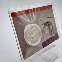 2003 Royal Australian Mint $1 Frosted Uncirculated Silver Kangaroo Coin
