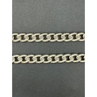 Unisex 925 Sterling Silver Curb Link Necklace