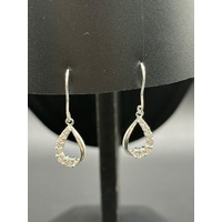 Ladies 925 Sterling Silver Droplet Earrings