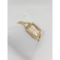 GUESS Ladies Watch Gold Tone Stainless Steel Mesh Band Champagne GW0400L2